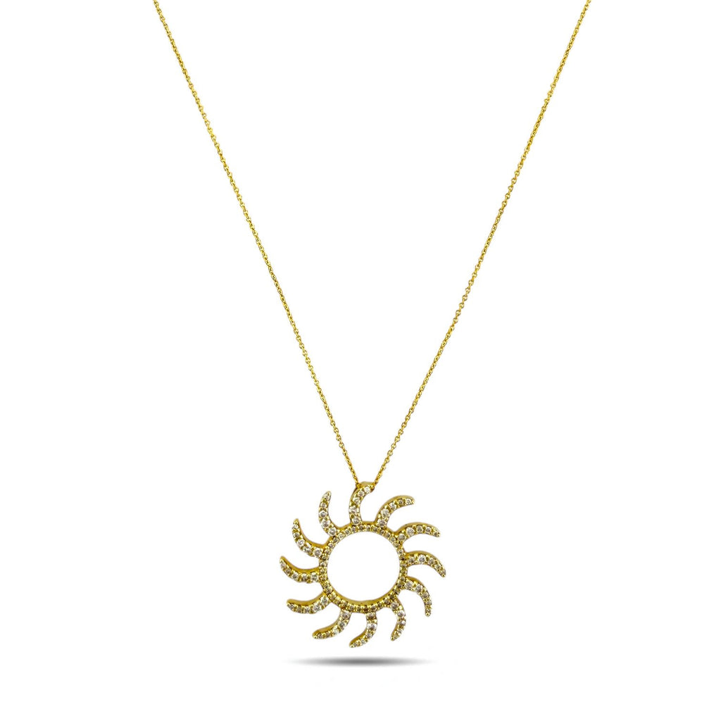 Roberto Coin 18K Yellow Gold 0.42ct Diamond Pendant Necklace