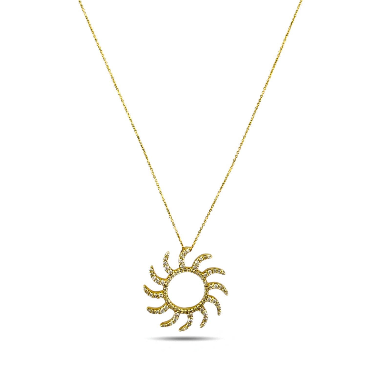 Roberto Coin 18K Yellow Gold 0.42ct Diamond Pendant Necklace