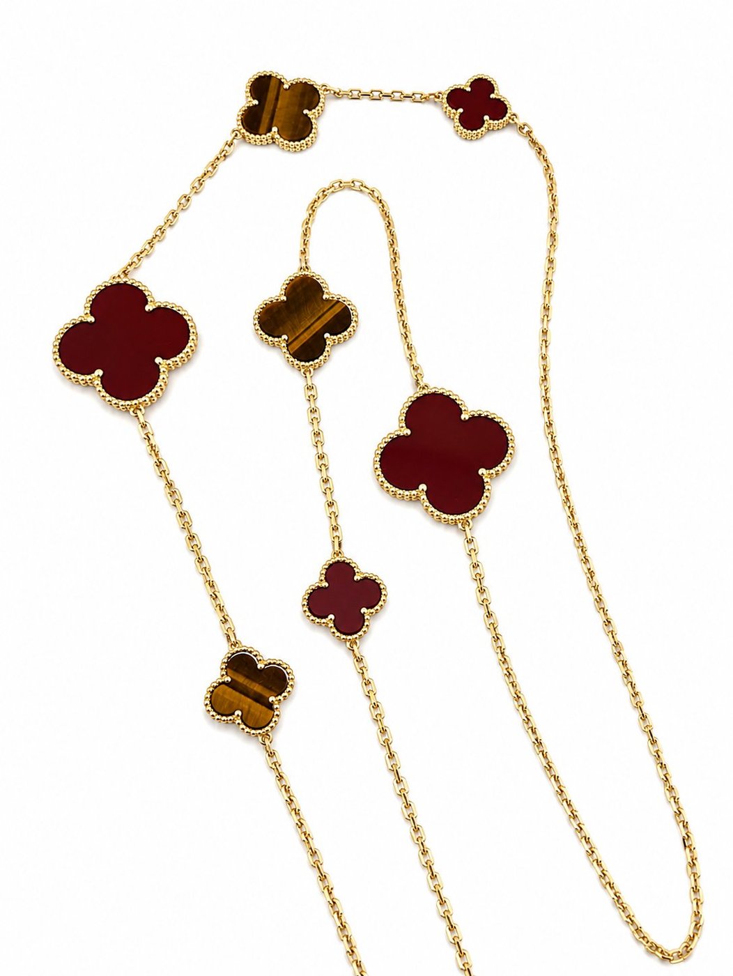 Van Cleef & Arpels 18k Gold Magic Alhambra long necklace, 16 motifs