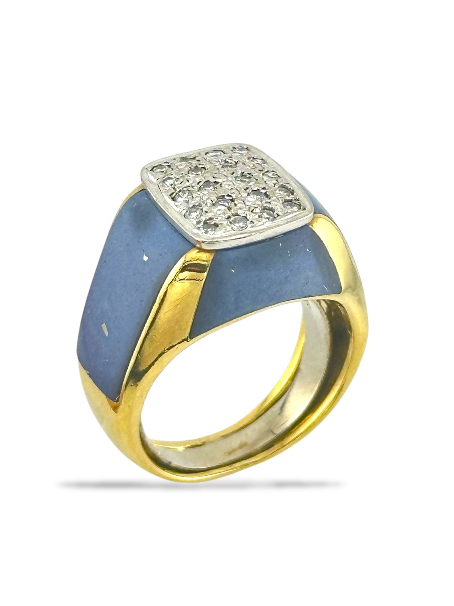 Bellarri 18K Enameled Gold Diamond Ring