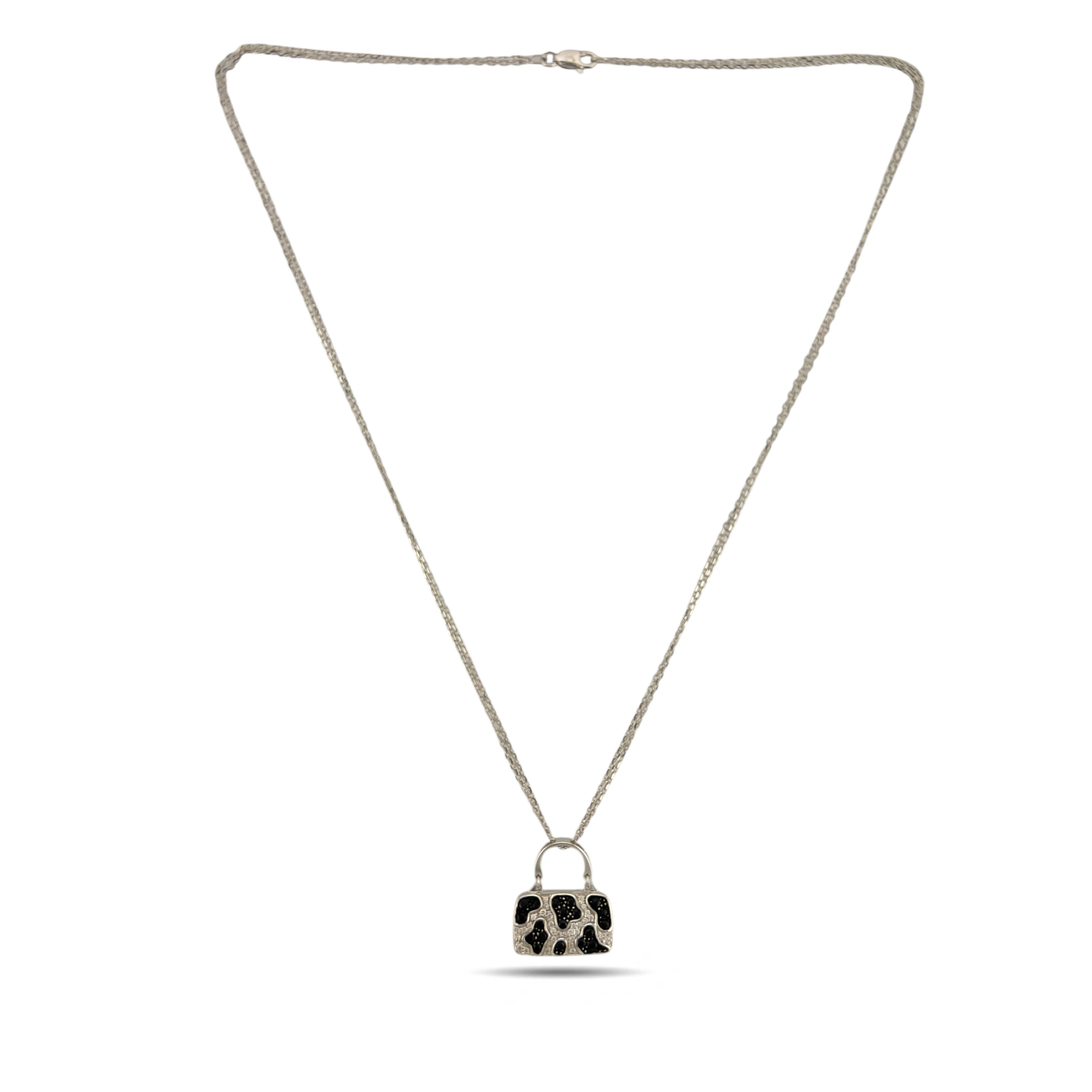 Mirabelle 18K White Gold 0.28ct Diamond Bag Pendant