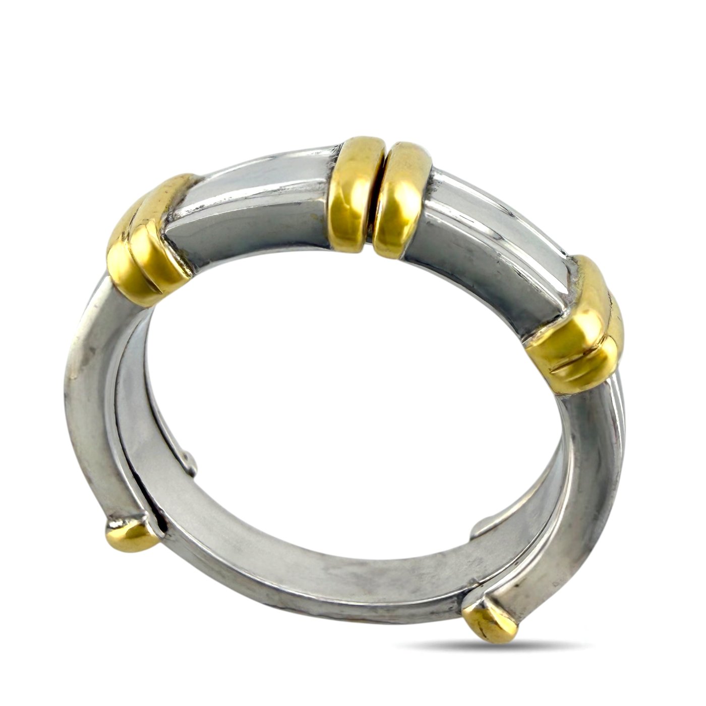 14K White and Yellow Gold Band Ring