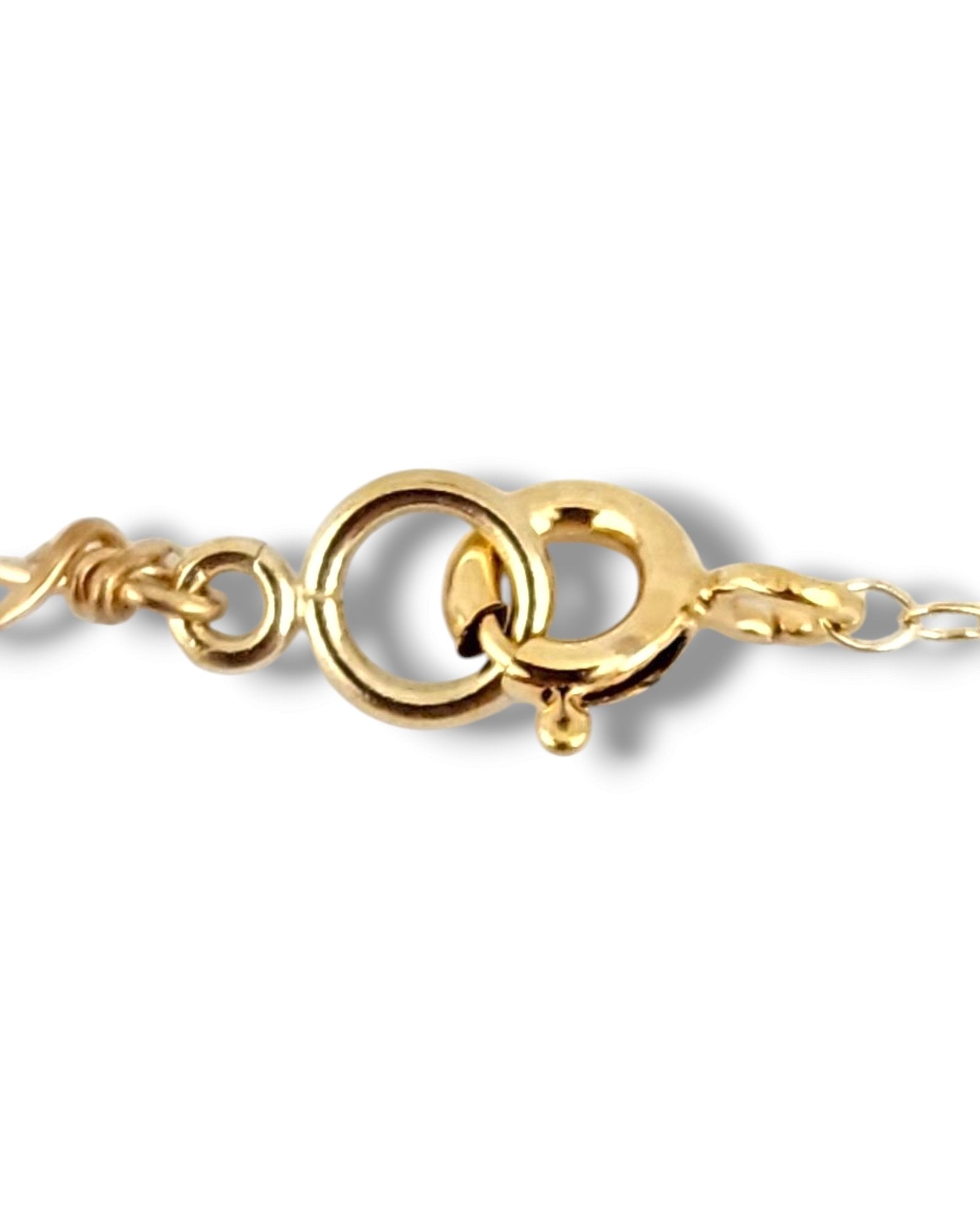 Women’s 18K Gold Necklace with Large Coral and Marquise Cut Diamonds