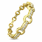 14K Yellow Gold 2.8ct Diamond Link Bracelet