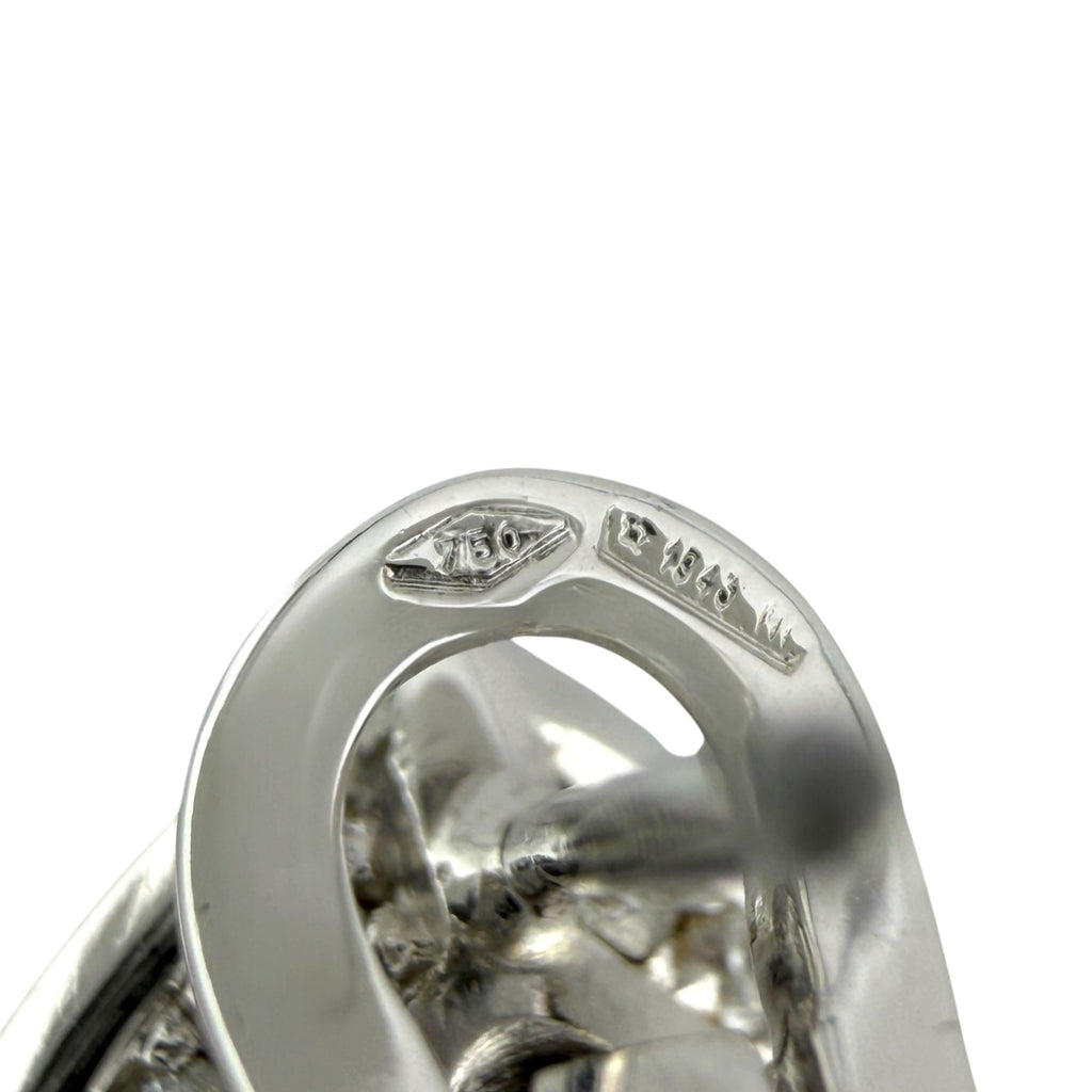18K White Gold 1.56ct Diamond Heart Earrings