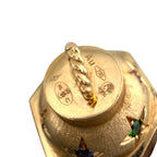 Pride Marie Lichtenberg 18K Rose Gold Rainbow Enamel and 0.15ct Diamond Two-Sided Pendant Diamond (Natural)