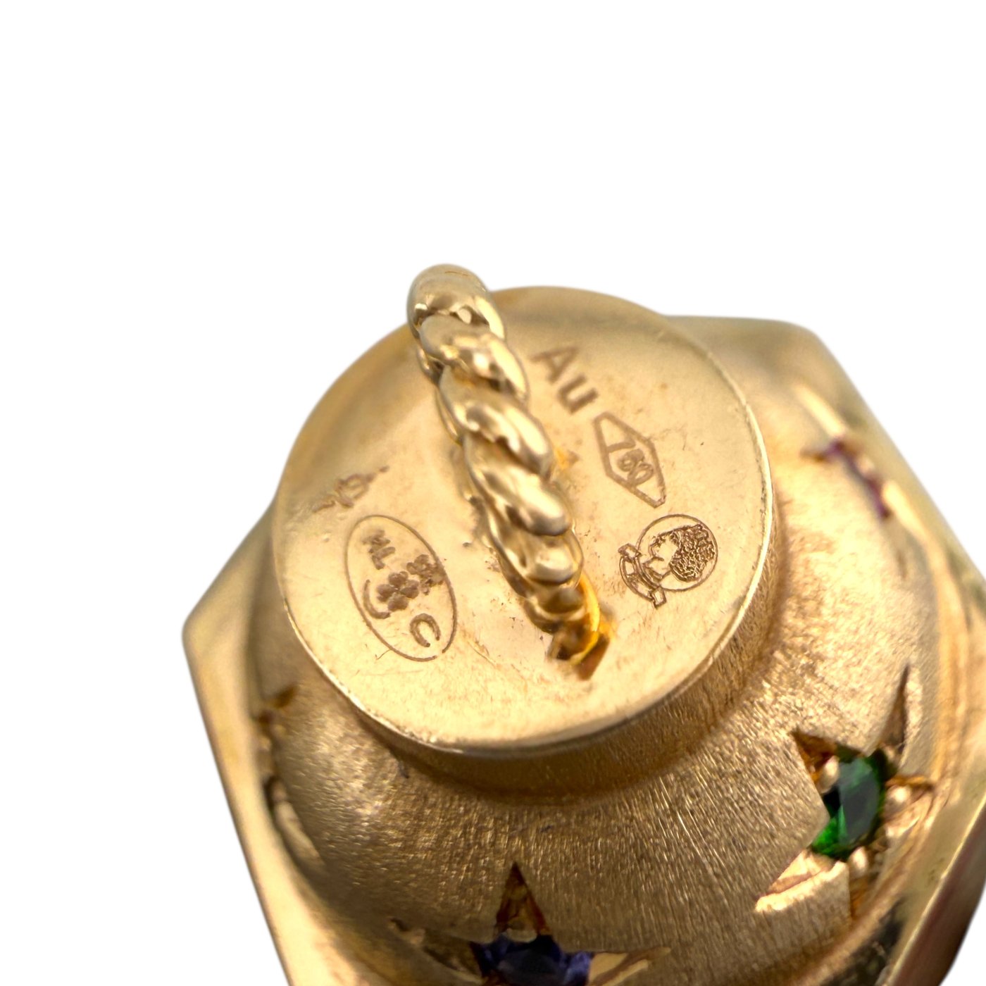 Pride Marie Lichtenberg 18K Rose Gold Rainbow Enamel and 0.15ct Diamond Two-Sided Pendant Diamond (Natural)