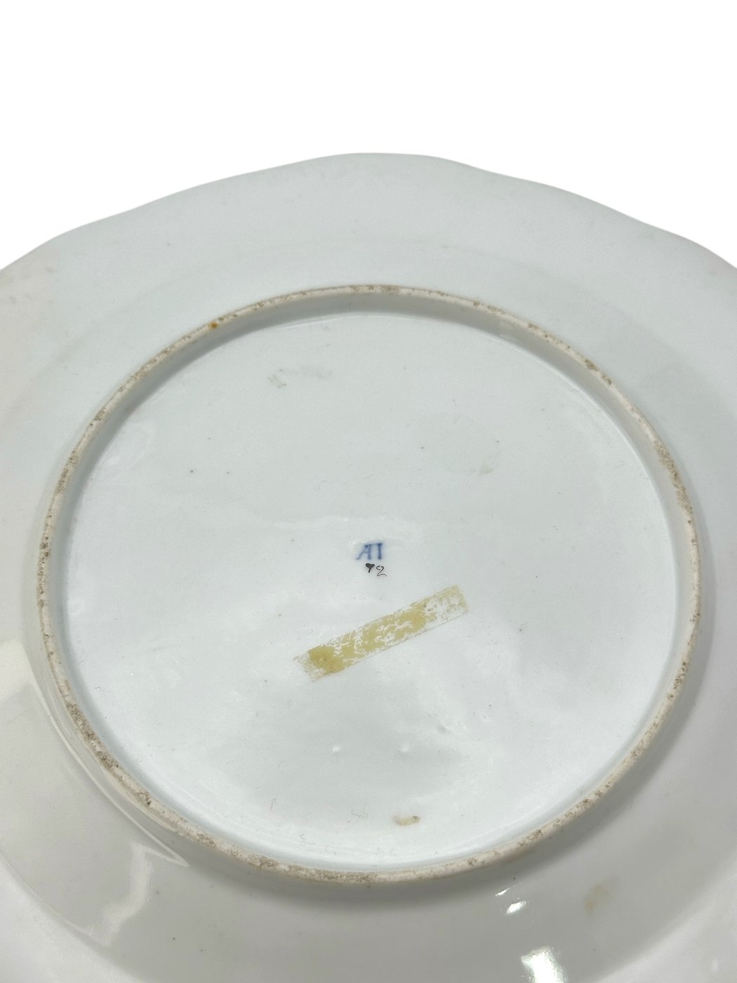Antique Russian Popov Porcelain Pink Floral Painting Plate