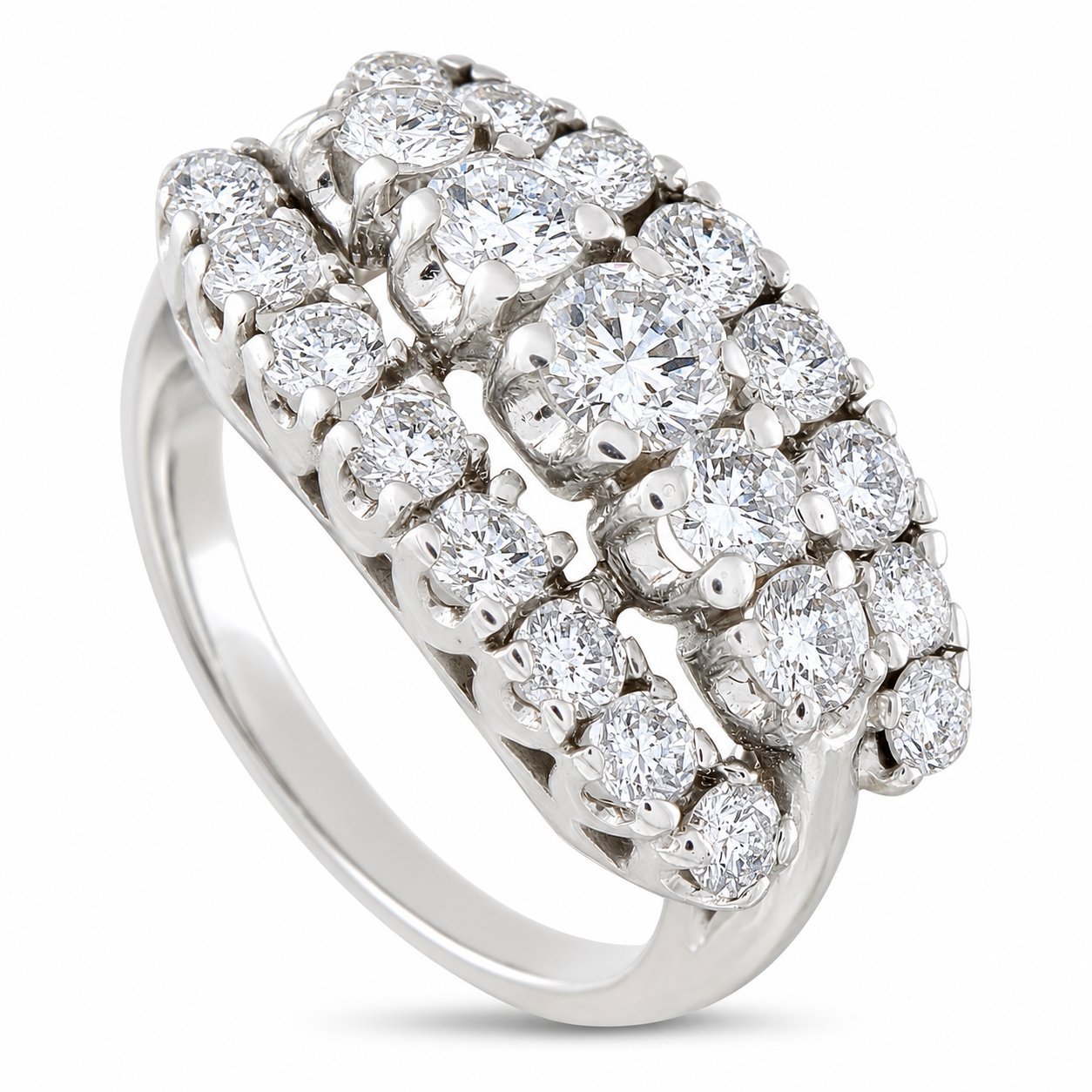 14K White Gold and 3.0ct Diamond Ring