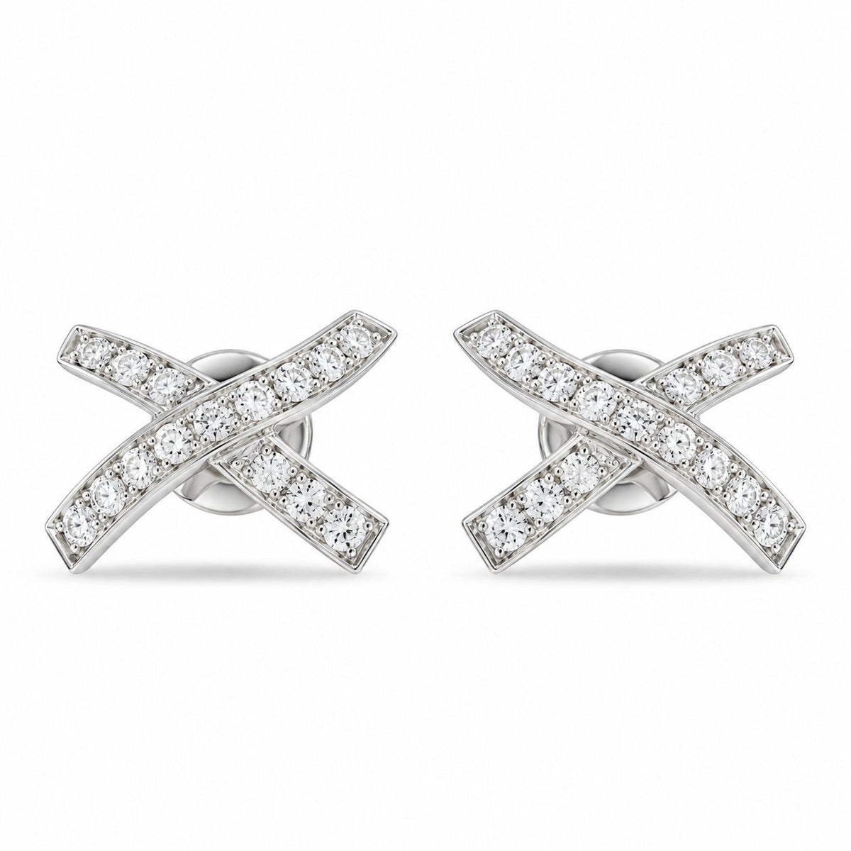 Tiffany & Co. Paloma Picasso Platinum Diamond Earrings
