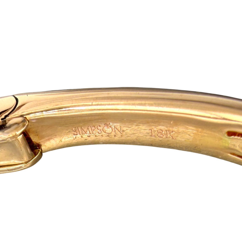 18K Simpsons Jewelers 18K Rose Gold 3.50ct Diamond Hinged Bracelet
