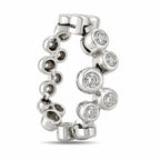 14K White Gold 1.00ct Diamond Abstract Flexible Band Ring