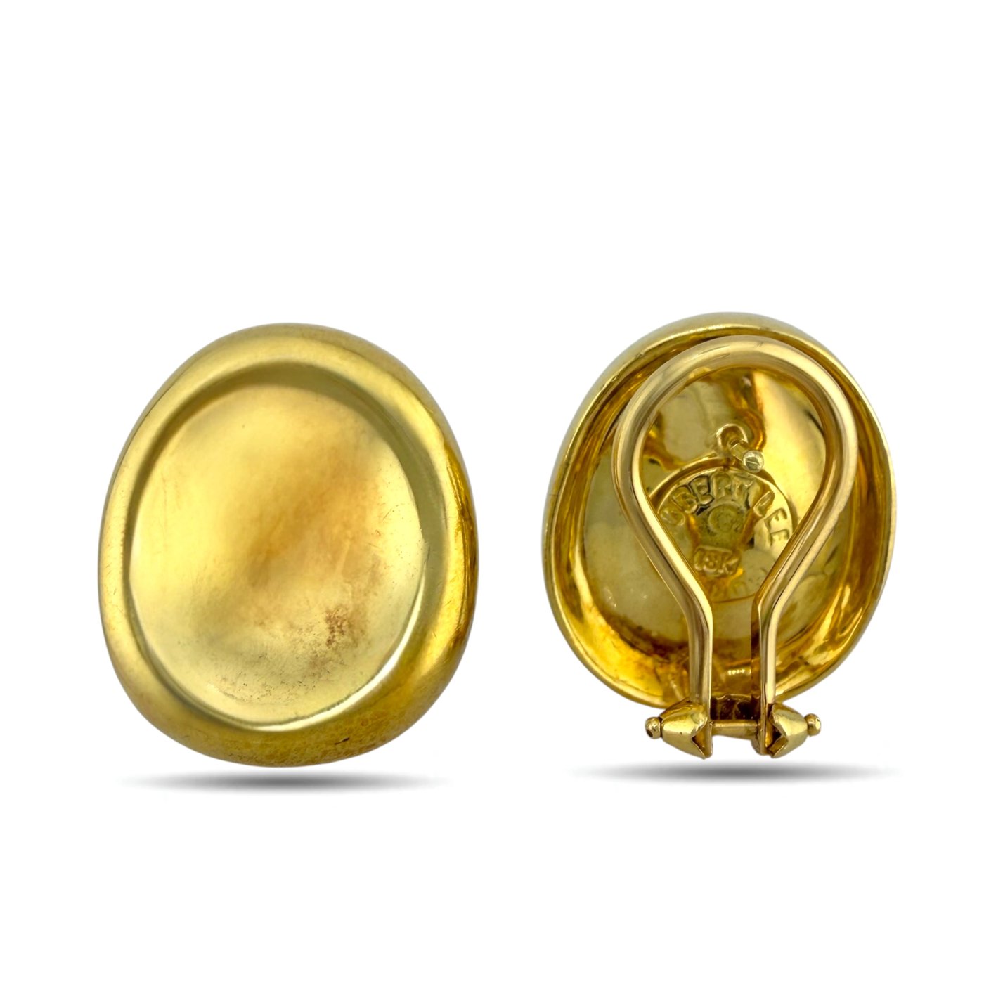 Robert Lee Morris  18K Yellow Gold Round Earrings