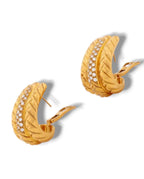 18K Yellow Gold and 1.08ct Diamond Large Huggie Earrings