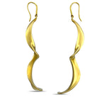 Tiffany & Co. 18K Yellow Gold Swirling Motion Long Earrings