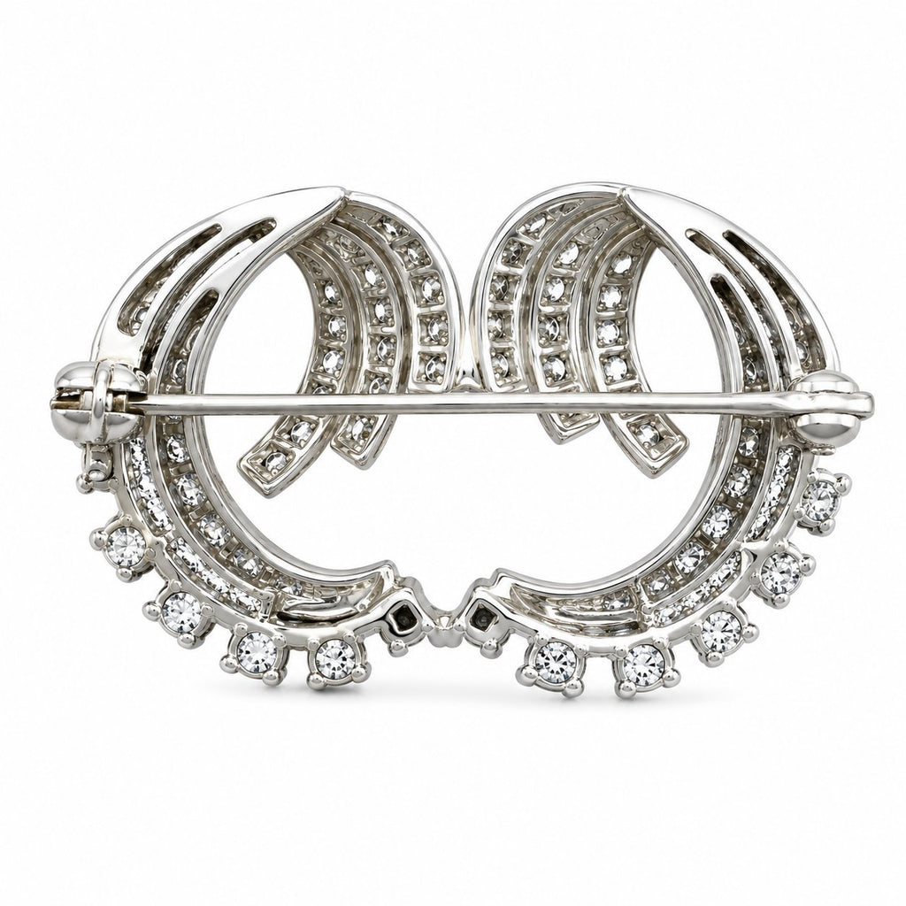 14K White Gold 1.43ct Diamond Brooch