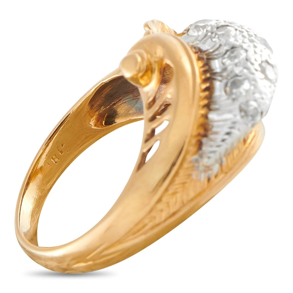 Vintage 18K Yellow Gold and 0.75ct Diamond Ring