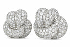 18K White Gold 8.00ct Diamond Huggie Earrings