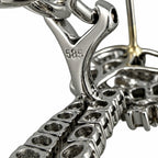 14K White Gold Flexible 2.0ct Diamond Strand Earrings