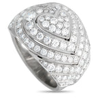 Cartier18K White Gold 2.0ct Diamond Heart Domed Cocktail Ring – No doubt, this cocktail ring will be a precious addition to a