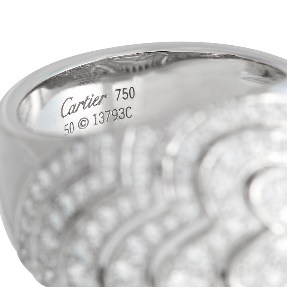 Cartier Diamond Heart Domed Cocktail Ring