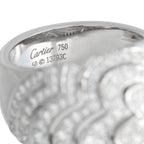 Cartier18K White Gold 2.0ct Diamond Heart Domed Cocktail Ring
