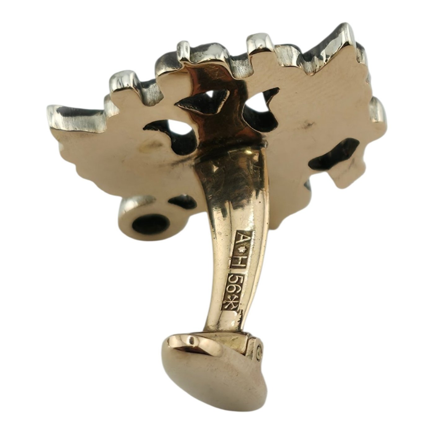Imperial Russian Jeweled 56K Gold & Diamond Presentation Imperial Cufflinks