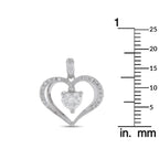 Platinum and 0.59ct Diamond Heart Pendant