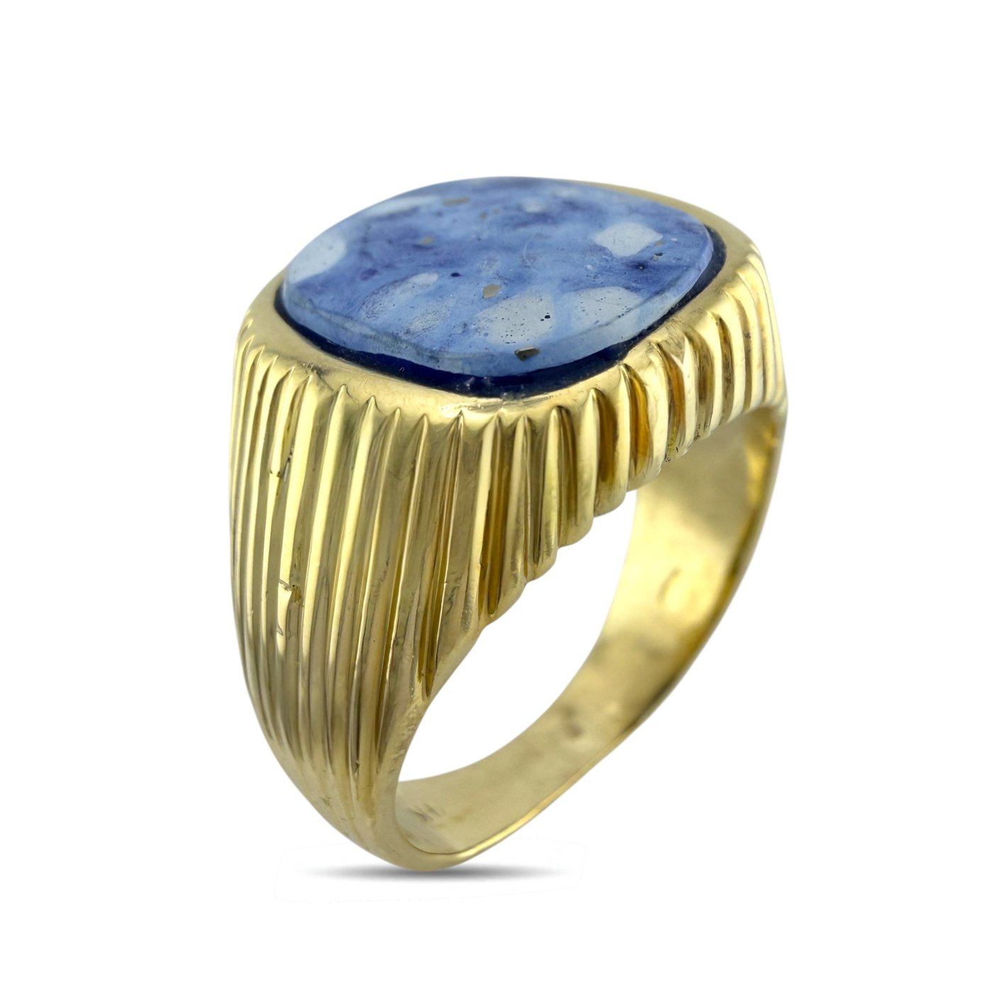 Vintage 14K Yellow Gold Lapis Lazuli Ring