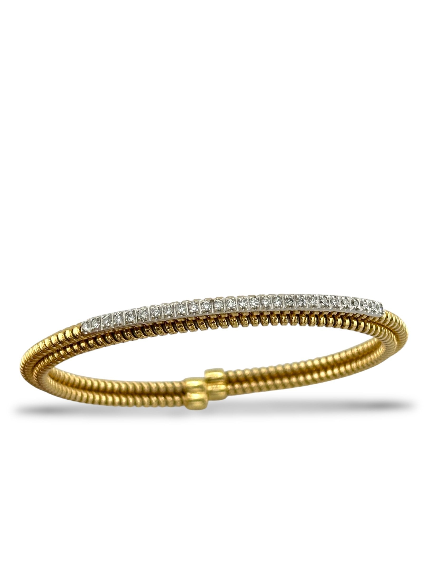 18 kt. Yellow gold, 18K Yellow Gold Bracelet with 0.80ct Diamonds -  0.80ct. tw. Diamond (Natural)