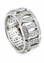 14K White Gold 1.00ct Diamond Band Ring