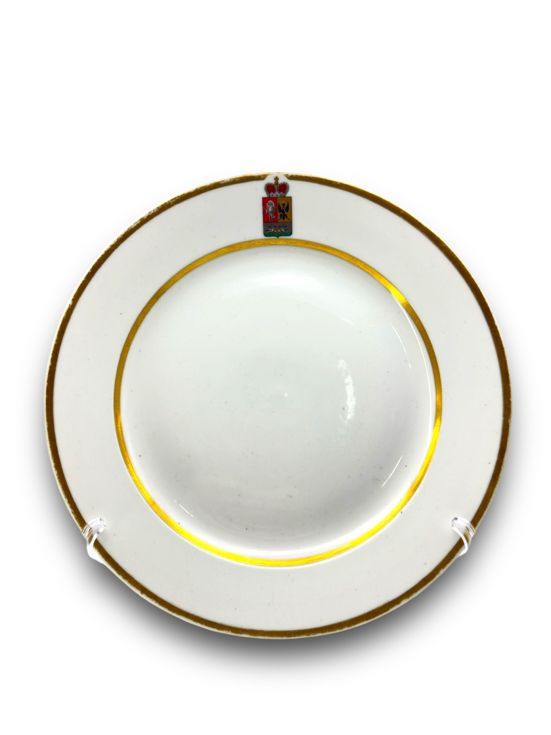 Imperial Russian Porcelain Armorial Plate From The Prince Repnin Family Circa 1870