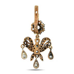 Imperial Russian 56K Rose Gold K. Faberge 3.75ct Diamond Earrings