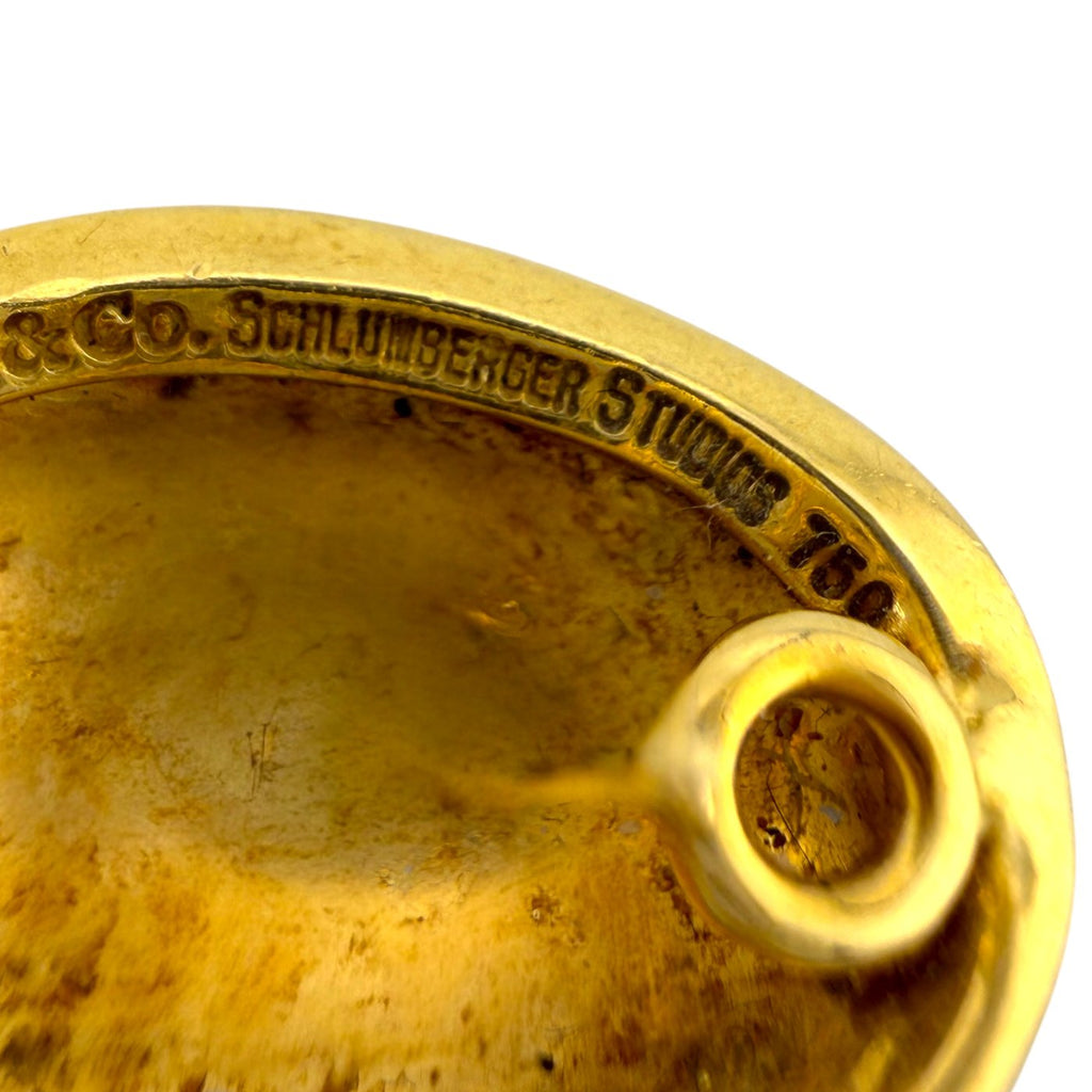 18K Yellow Gold Tiffany and Co. Schlumberger Studios Oval Earrings