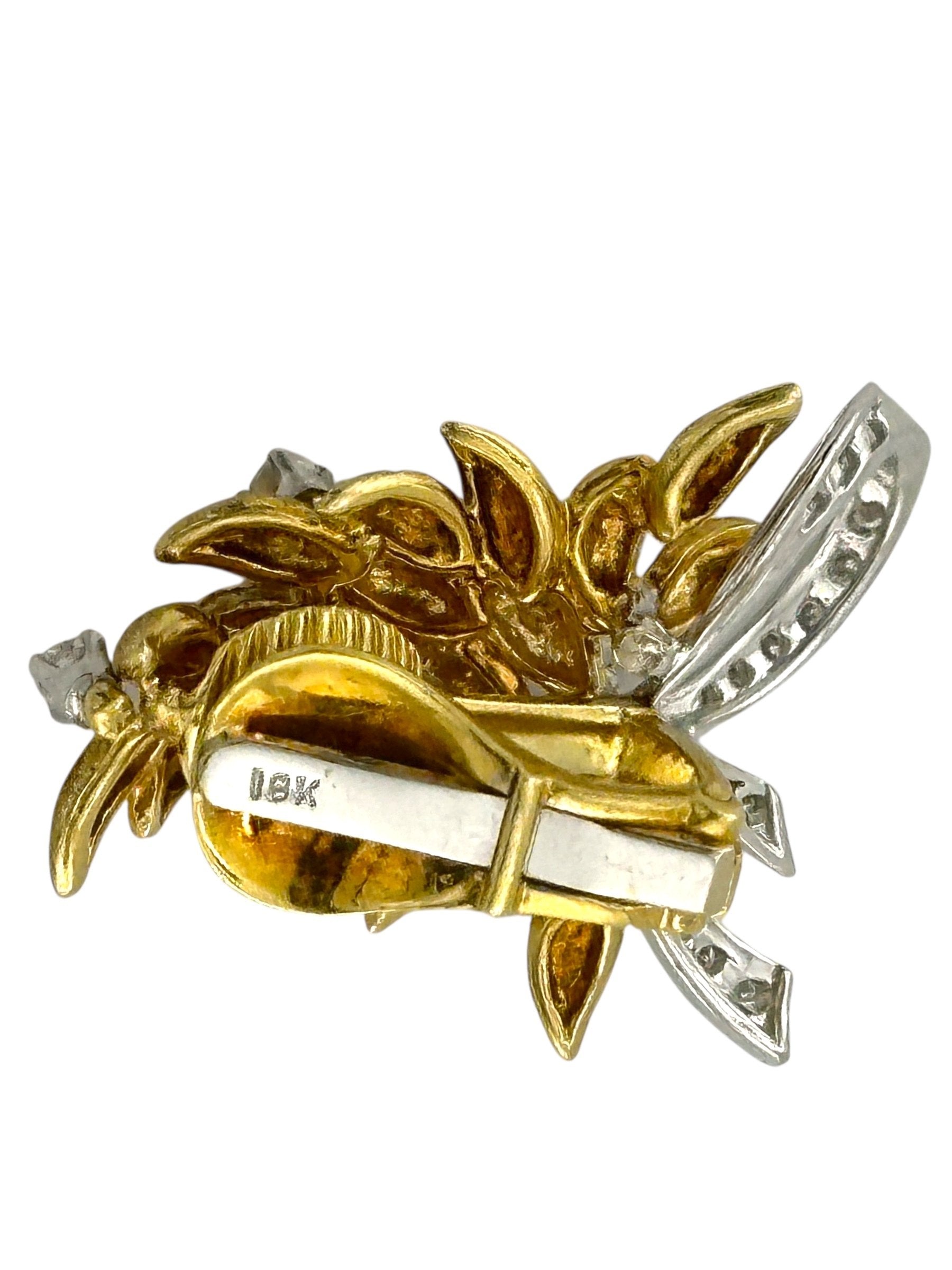 18K Yellow Gold Earrings with 44 Diamonds