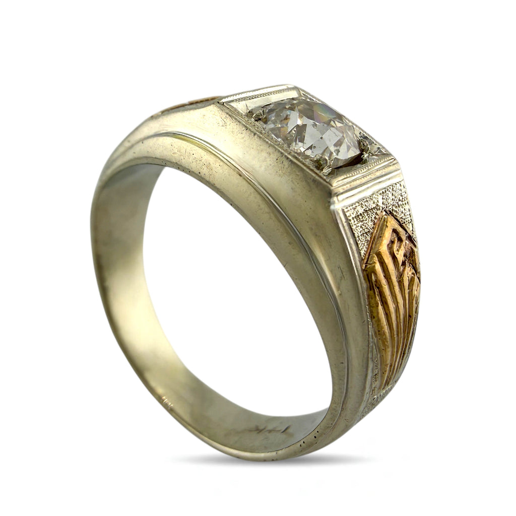 14K White and Rose Gold 0.55ct Diamond Ring