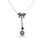 14K White Gold 1ct Diamond Pendant Necklace