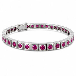 Ruby Tennis Bracelet Platinum 4.50ct
