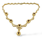 18K Gold Necklace Decorated with 11.6ct Diamonds and 7.5ct Rubies