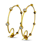 18K Yellow Gold 1.70ct Diamond Hoop Earrings