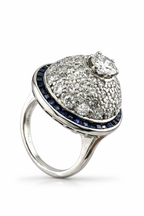 Platinum and Diamond French Art Deco Ring