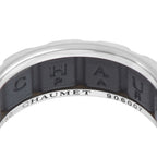 Chaumet 18K White Gold Black Rubber Band Ring
