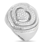 Chopard18K White Gold 1.17ct Diamond Ring – Negative space and a heart-shaped design makes this Chopard ring unlike anything 