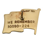 Cartier 18K Yellow Gold American Flag Tie Pin 9/11 "We Remember" Limited Edition
