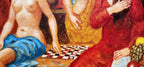 Galust Darbinyan Original Oil Painting Playing Checkers