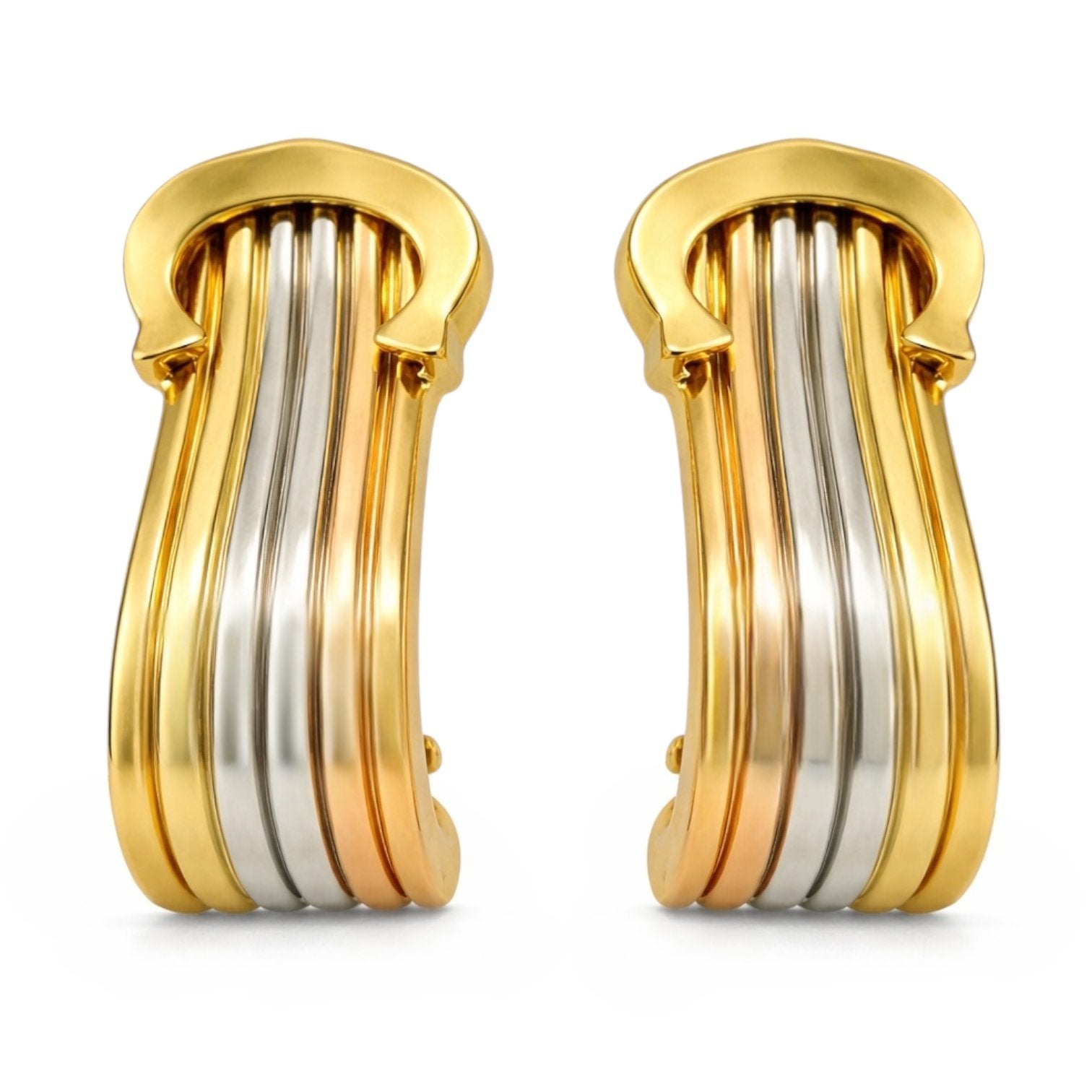 Cartier - 18 kt. Yellow gold, Cartier Trinity 18K Rose, White and Yellow Gold Clip-On Earrings, Rose gold, White gold