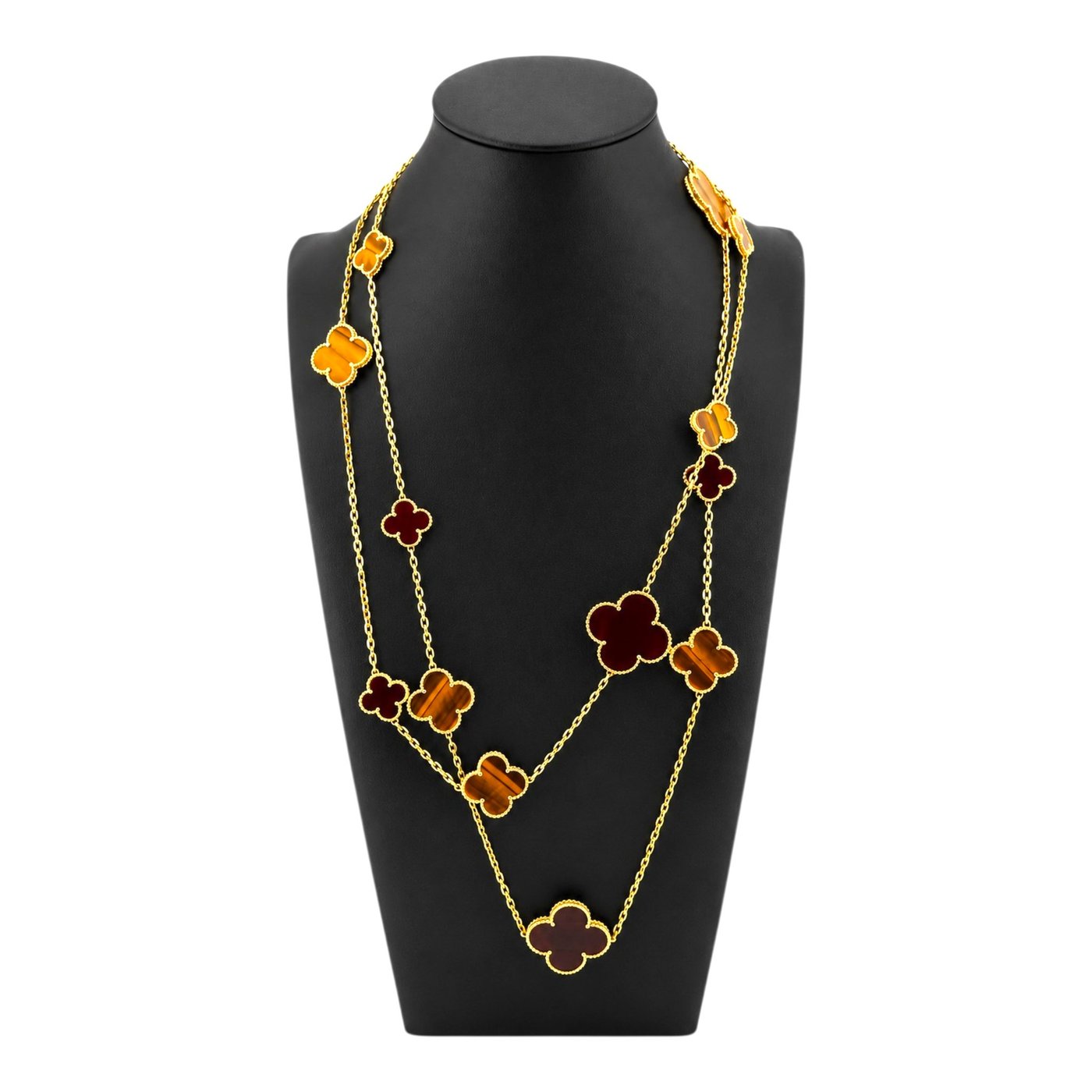 Van Cleef & Arpels 18k Gold Magic Alhambra long necklace, 16 motifs