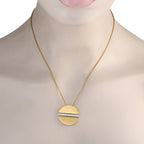 Movado 18K Yellow Gold 0.25ct Diamond Necklace