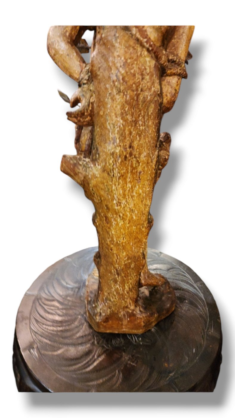 San Sebastian French Renaissance Carved Wood Sculpture, 16th/17th century