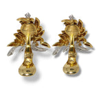 18K Yellow Gold Earrings with 44 Diamonds
